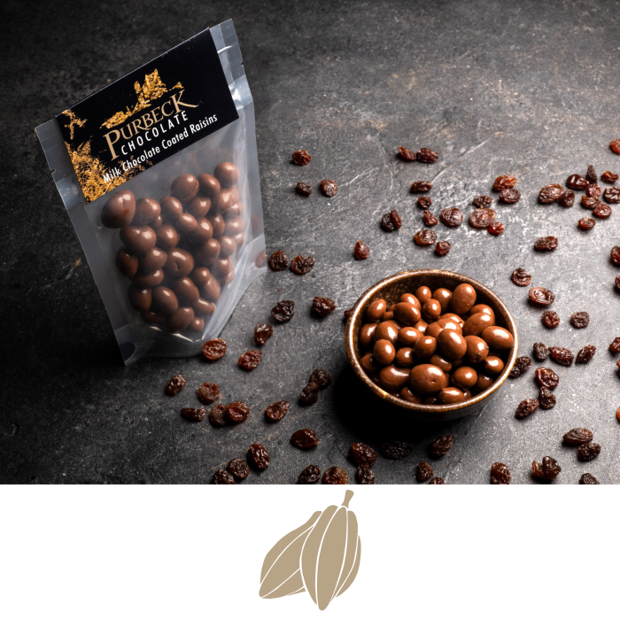 Milk Chocolate Coated Raisins - Purbeck Chocolate